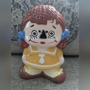 Raggedy Ann ceramic statue